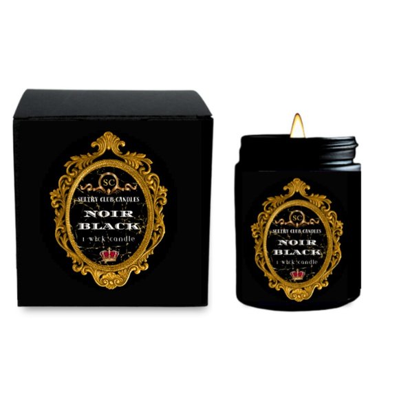 Noir Black Single Wick Candle - Picture 3 of 4